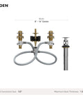 Rough In Water Valve With Drain Assembly For Widespread Bathroom Faucets Half Inch IPS MPact Compatible Faucet Valve System