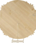 Back view of 16 Inch Outer Diameter Dope Carved Acanthus Leaf Wood Ceiling Medallion In Red Oak, 1/8 Inch Projection, hand sanded