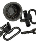 Sling Mount Kit For Remington 870 Express 12 Gauge With All Steel Construction Three Lock Design And 1 Inch Quick Release Sling Rotation Complete Mounting Hardware Included displayed with components