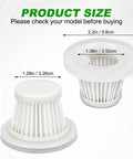 HEPA Vacuum Filter Replacement Compatible With LT-117C Handheld Car Vacuum Cleaner Six Pack, filter sizes shown