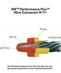 Cross-section of No-Fuss Performance Plus Wire Connectors Set With Flexible Steel Spring For 22-8 AWG Wires Red And Yellow Color