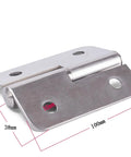 Left Open Gate Hinge For Generator Door, 76 X 100 Mm, 3 Mm Thick, Stainless Steel Construction, Right Door Mount