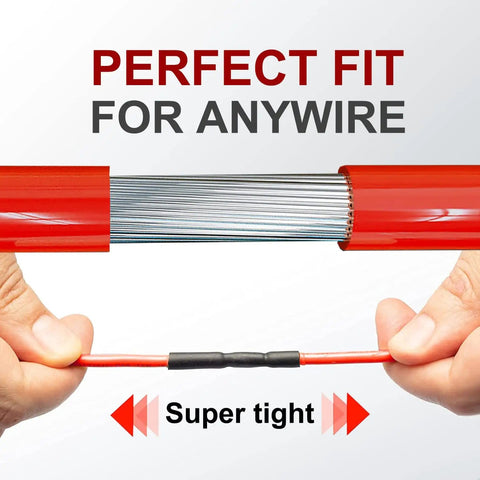 2 To 1 Ratio Heat Shrink Tubing 50mm Black Polyolefin Sleeving Roll used on wire for tight seal