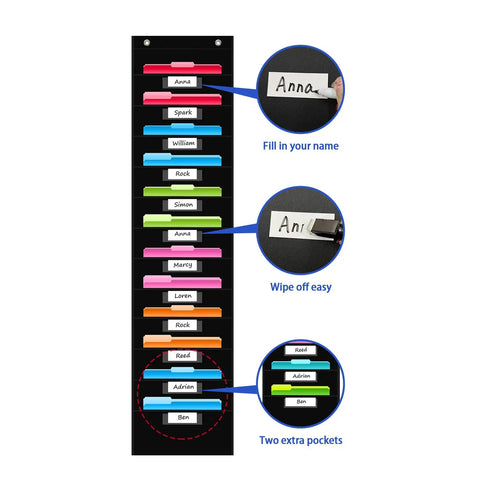 Straight Fire Office Upgrade With This Heavy Duty 12 Pocket Hanging Wall File Organizer Chart Designed To Sort Letter Papers And Tame Student Mess Without Breaking A Sweat
