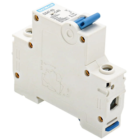 DZ47-63 C40 40 Amp 1 Pole DIN Rail Mount Miniature Circuit Breaker 230V AC C Type Trip 4000A Breaking Capacity DIY Friendly