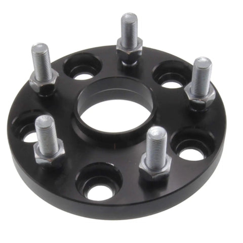 15Mm Hub Centric Wheel Spacers Upgrade Your Mitsubishi Whip With Five By One Four Point Three Bolt Pattern, heavy-duty black aluminum.