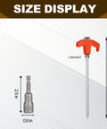 8 Pack Beefy Heavy Duty Screw In Tent Stakes 8 Inch Ground Anchors With Hex Head For Camping Tents Orange Rust Resistant Carbon Steel Durable Weatherproof Stakes Kit With Hex Driver size display
