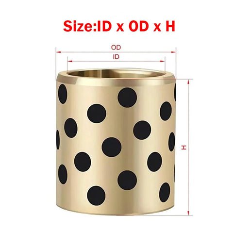 Built Tough Brass Graphite Flange Bearing Sleeve Bushing For Rock Solid Support And Slick Low Friction Movement Plus No Fuss Self Lubricating Copper Alloy Core Measuring 63 Millimeter Bore And 75 Millimeter Outer Diameter