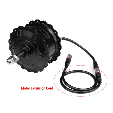Electric Bike Motor Extension Cable 11 Pin Reliable Connection for Extended Range Conversion Accessories for Commuters DIY Enthusiasts Mechanics Ride Ready High Power 750w 1000w Hub Motor Compatible, coiled with connectors visible.