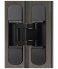2 Pack Heavy Duty Hidden Door Hinges For Wood Interior Doors, 40 And 80KG Load, 180 Degree Opening, close-up view of hinge mechanism