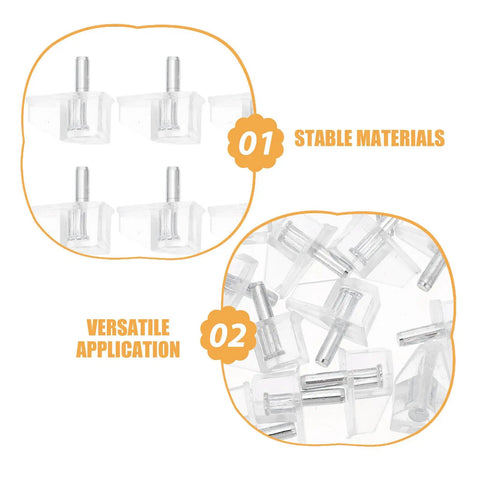 60 Pack Plastic Shelf Support Pegs For Cabinets With Metal Studs 3mm Compact Design