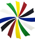 50 Pcs Turkey Feather Arrow Fletching Vanes, colorful 3 inch right wing real feathers for stable flight, multicolor display
