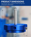 Product dimensions of 3-Inch PVC Pipe Reamer And Fitting Saver Tool with 4-Sided Carbide Blade, showing measurements in inches.
