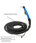 Professional Grade Rock Solid Heat Resistant Metal Severing Torch With Extra Long 10 Meter Cable showcasing blue grip and black protective sheath.