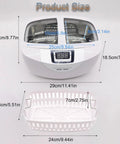 Industrial Grade Ultrasonic Cleaner With Heater And 2.5L Capacity, Digital Display, 5 Timer Settings, 70W Transducer, basket included