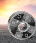 Mini 4-Jaw Lathe Chuck Manual Clamp Hand Chuck for Precision Machining, adjustable zinc alloy jaws, side view