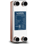 Water To Water Brazed Plate Heat Exchanger With 21 Plates And 3x8 Core Three Quarter Inch MPT Ports 316L Stainless Steel
