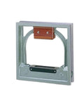 Get It Level Fast With This Rock Solid Square Frame Spirit Level, 100mm Precision Ground Body, showing durable square design and vial.