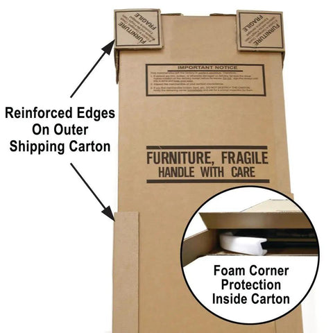 Commercial Grade Rectangular Pub Table 30 By 42 Inches packaging with reinforced corners and foam protection inside carton.