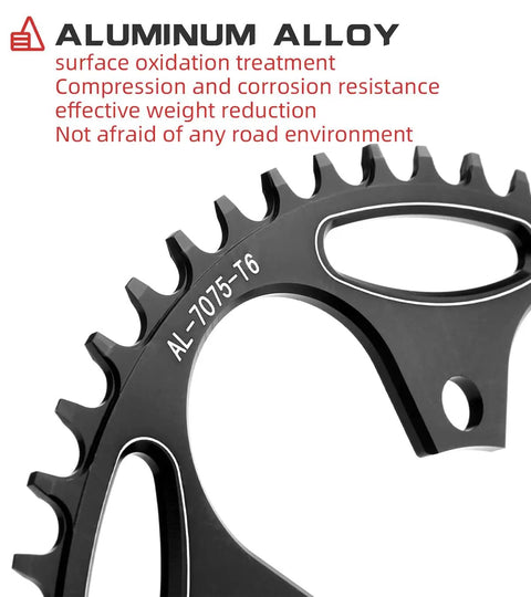 Narrow Wide Aluminum Bicycle Chainring With 5 Screws 110 130 BCD 36 To 60T Range Prevents Chain Drop for 9 10 11 Speed Bikes