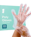 Heavy Duty Poly Disposable Gloves 100 Count Clear Latex Free Food Safe For Cooking Food Prep And Service One Size Fits Most Comfortable Fit For Busy Kitchens Easy On Off Keeps Hands Clean And Protected