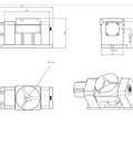 Pro Grade High Precision Stepper Motor With 85mm Center Height For CNC 4th And 5th Axis Rotary Dividing Head 50 To 1 Harmonic Reducer Gearbox Low Noise Hysteresis Drive For 3D Printer And CNC Machinery technical drawing, 110mm table, 260x110x130mm