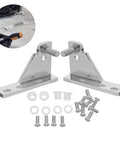 Heavy Duty Zinc Alloy Refrigerator Door Hinges For Commercial Kitchens, Corrosion Resistant Cooler Hinge Replacement Parts, Set Of 4, Easy Install And Sag Free Alignment For A Tight Cold Seal; set of 4 hinges with screws