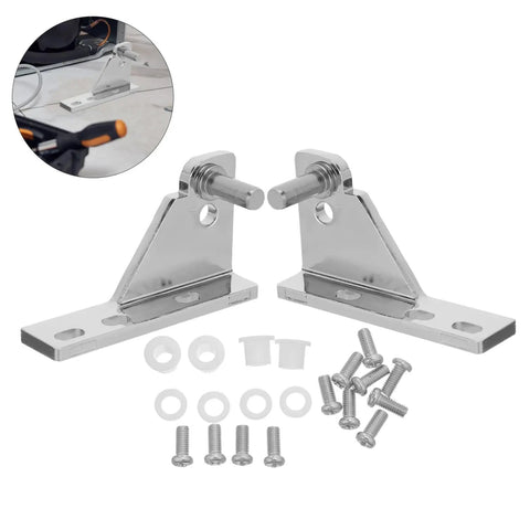Heavy Duty Zinc Alloy Refrigerator Door Hinges For Commercial Kitchens, Corrosion Resistant Cooler Hinge Replacement Parts, Set Of 4, Easy Install And Sag Free Alignment For A Tight Cold Seal; set of 4 hinges with screws