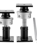 Heavy Duty Adjustable Screw Jacks For Home Leveling With Built Tough Steel Frames Holding 22046 Lbs Plus Hassle Free Aluminum Turning Wheels