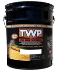 Top Shelf Natural Wood Preservation Stain Eco Friendly Low Voc Formula UV And Water Resistant Heavy Duty Sealant Five Gallon container of wood preservative.