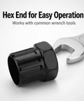 Ultimate Portable Bike Repair Tool 2.6 Cm Kit black freewheel remover with wrench for home workshop and ride ready fixes