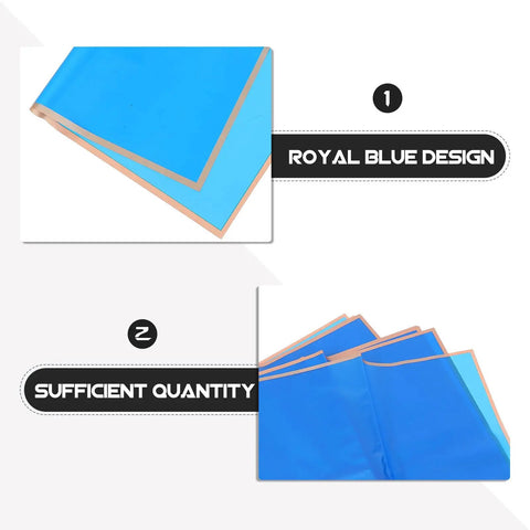 Blue Waterproof Floral Wrapping Paper Foldable 20 Sheets For Bouquets Party Decor And Gift Packaging Durable Plastic Flower Wrap