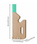 Barbell Plate Lifter Deadlift Jack Plate Loader Tool For Quick Plate Changes, Heavy Duty Strength Training Gear, Teal, dimensions shown