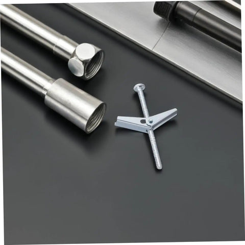30 Set Heavy Duty Toggle Bolts And Drywall Anchors Kit For Securely Hanging Heavy Stuff In Home Renovation And Office Projects Includes Durable Screws Wing Nuts And All Purpose Fasteners. silver toggle bolt and drywall anchor kit with screw on dark background