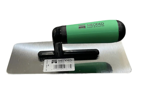 Stainless Steel Plaster Trowel With Trapezoidal Blade For Venetian Plaster Finish 9.4 By 4 Inch Pro Grade Heavy Duty Tool