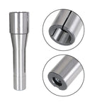 Steel Collet Set for Milling Machines R8 to 1 Inch, close-up of laser etched precision metal collets