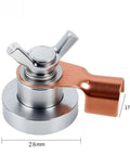Super Strong Magnet Ground Clamp For Welder Cable With N52 Rare Earth Magnet and high purity copper terminal view from top, 28mm diameter.