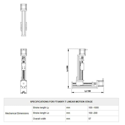 Specifications for Kickass Xy Linear Motion Stage Featuring 500Mm X And 300Mm Y Stroke Ball Screw Guide Table.