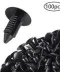 Badass Heavy Duty Auto Bumper Clips For Cars Trucks And Suv Road Ready 100 Piece Plastic Rivet Fasteners shown in black color.