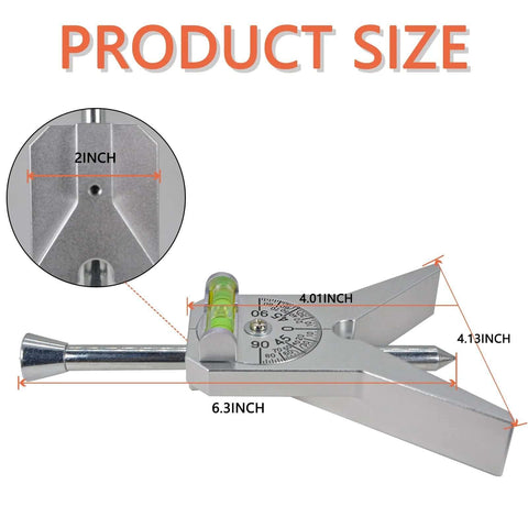 Amazon Upgraded Pipe Center Finder with 4-inch Y-type base, adjustable dial protractor and bubble level