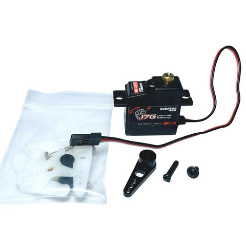 Upgrade Metal Servo Kit With Durable Servo Arms For Hyper Go H16 Series RC Cars, includes metal gear and arm set in packaging