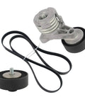 Heavy Duty V Belt Drive Kit Alternator Pulley Tensioner Set For BMW 1 3 5 E81 E90 E60 X3 X5 Z4 Replaces 11288624196 Ap03 with belt and pulleys