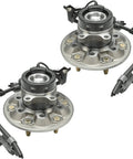2WD Front End Kit For 06 08 Chevy Colorado GMC Canyon Isuzu I 290 Featuring Upper Control Arms With Ball Joints Inner And Outer Tie Rods Steering Rack Boots Front Sway Bars Wheel Hub Bearings 12 Piece Set Easy Install Durable Suspension Upgrade wheel hub bearings component view