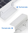 16 Piece Z Brackets Set Solar Panel Mounting Aluminum Corrosion Resistant For RV Trailer Boat Yacht Wall Or Off Grid Roof Mounts Easy Install Includes Four Sets Of Four Units showing front and back sides of the bracket