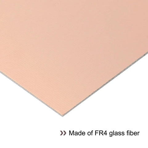 Double Sided FR4 Copper Clad PCB 200 By 150mm 0.8mm Thick Copper Plated Universal Prototype Circuit Board close-up corner