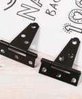 Heavy Duty T Shape Door Hinges Set With Zinc Coating In Iron For Easy Install And Quick Dismantle Six Screw Holes