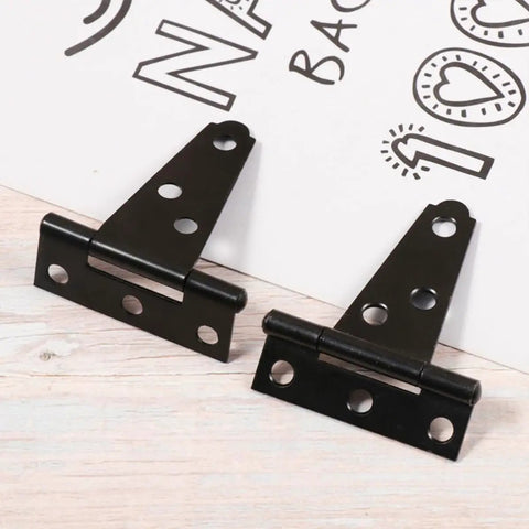 Heavy Duty T Shape Door Hinges Set With Zinc Coating In Iron For Easy Install And Quick Dismantle Six Screw Holes