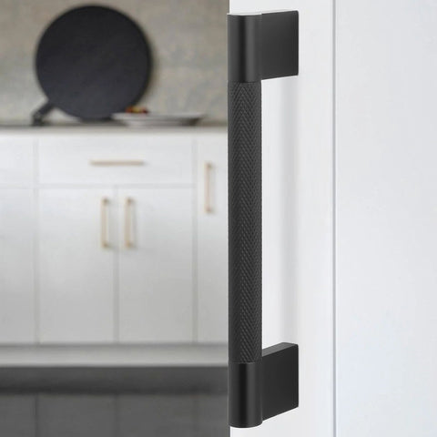 10 Pack 5 Inch Matte Black Cabinet Handles For Cabinets And Drawers Durable Metal Pulls Installed on Kitchen Furniture