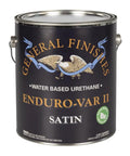 Enduro-Var II Water Based Urethane Topcoat Satin Finish 1 Gallon can with General Finishes logo