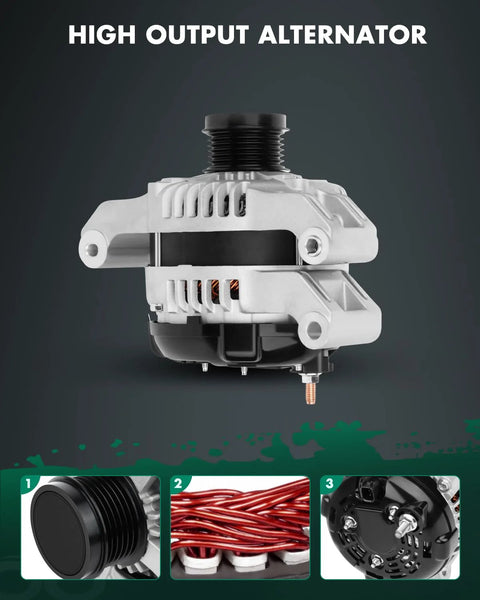 Plug And Play 160A 12V 6 Groove CW Alternator Replacement For Chrysler 300 2011 2017 front view image AND0578